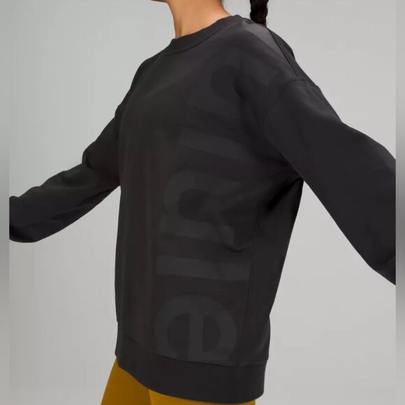 Lululemon Perfectly Oversized Crew Logo RARE SPELLOUT - Picture 7 of 7